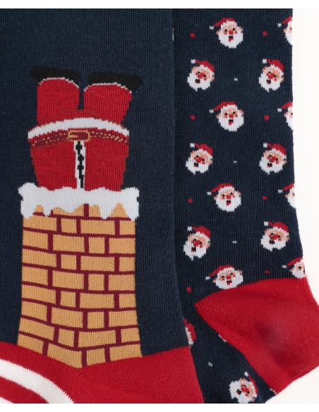 ADMAS Calcetín Mediano Christmas Here para Hombre, (Packs 2 pares / Caja de 12 unidades)