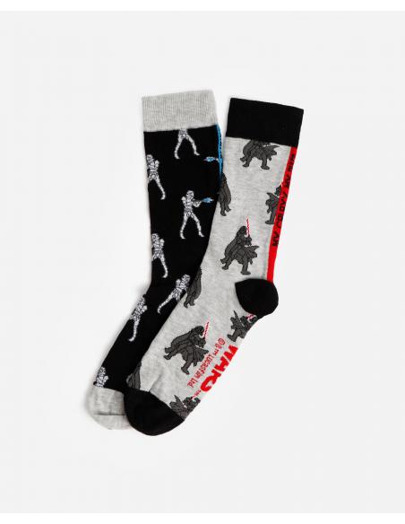 STAR WARS Calcetín Mediano Red & Blue para Hombre, (Caja de 6 unidades)