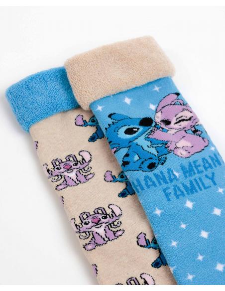 DISNEY Calcetín Antideslizante Ohana para Mujer, (Caja de 6 unidades)