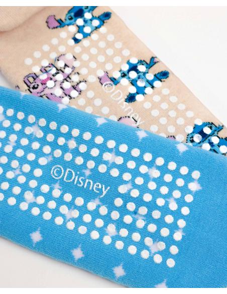 DISNEY Calcetín Antideslizante Ohana para Mujer, (Caja de 6 unidades)