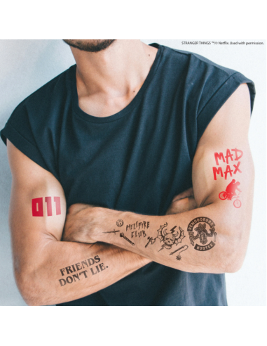 Set de 4 tatuajes adhesivos Stranger Things