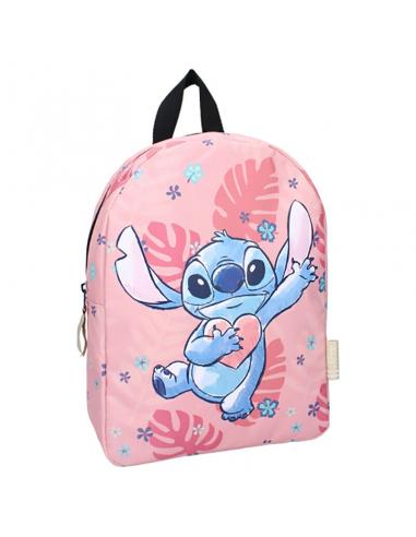 Mochila Stitch estilo floral 31 cm