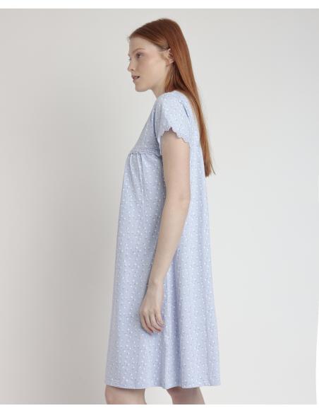 ADMAS CLASSIC Camisola Manga Corta Classic Blue Flowers para Mujer