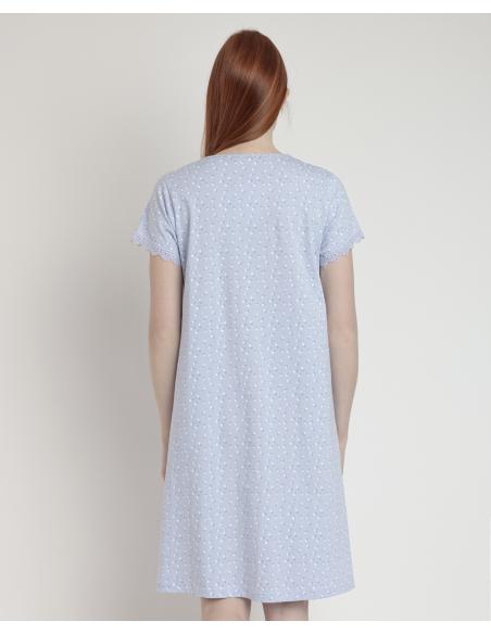 ADMAS CLASSIC Camisola Manga Corta Classic Blue Flowers para Mujer
