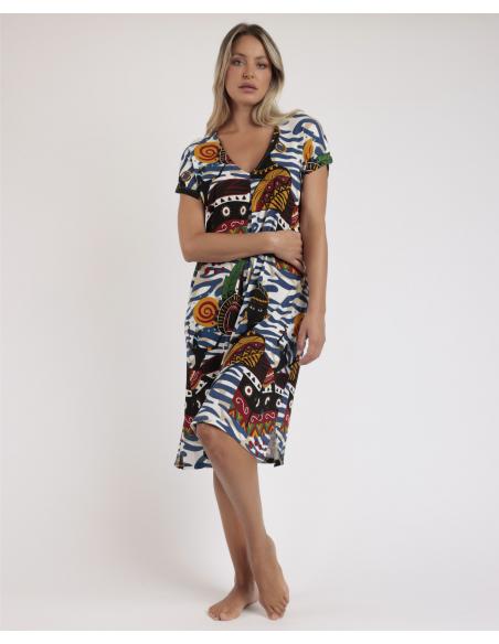 ADMAS LUXURY Camisola Manga Caída Luxury African para Mujer
