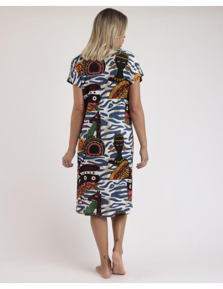 ADMAS LUXURY Camisola Manga Caída Luxury African para Mujer