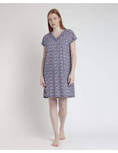 ADMAS Camisola Manga Caída Blue And Pink Liberty para Mujer