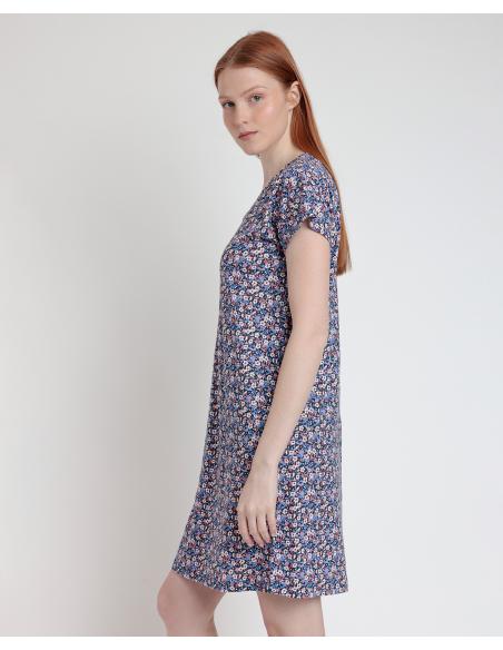 ADMAS Camisola Manga Caída Blue And Pink Liberty para Mujer
