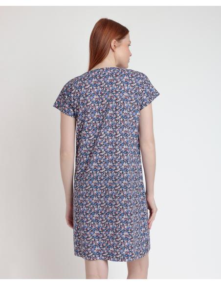 ADMAS Camisola Manga Caída Blue And Pink Liberty para Mujer