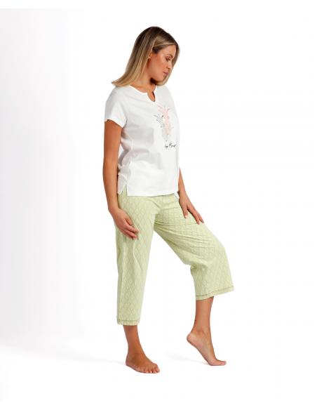 ADMAS Pijama Manga Corta Vacay Mood para Mujer