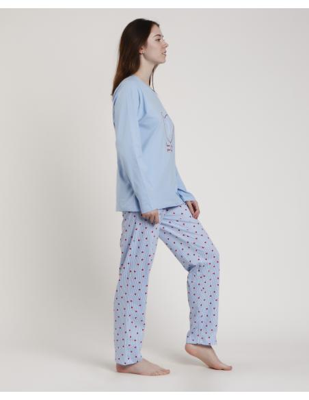 ADMAS Pijama Manga Larga Where Your Heart Is para Mujer