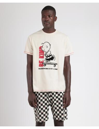 PEANUTS Pijama Manga Corta Skate Is Not A Crime para Hombre