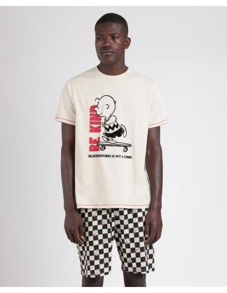 PEANUTS Pijama Manga Corta Skate Is Not A Crime para Hombre