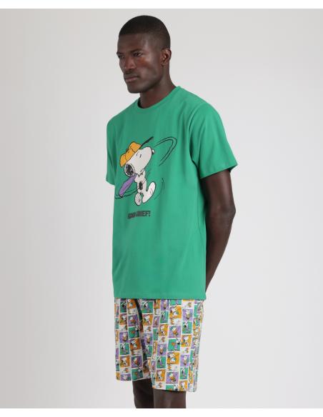 PEANUTS Pijama Manga Corta Good Grief para Hombre