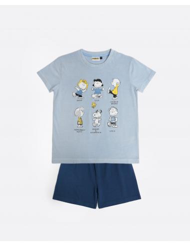 PEANUTS Pijama Manga Corta Party Friends para Niño