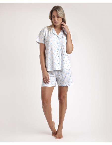 ADMAS Pijama Abierto Manga Corta Dancing With Swans para Mujer