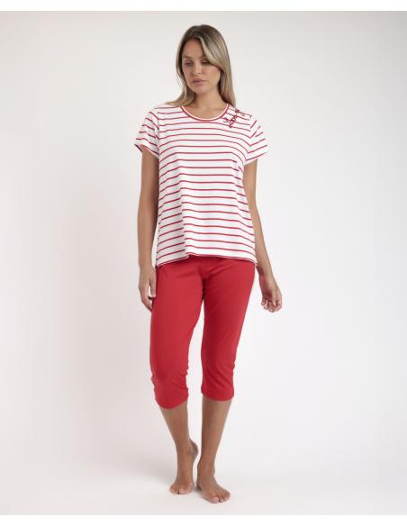 ADMAS Pijama Manga Corta Sailor Club para Mujer