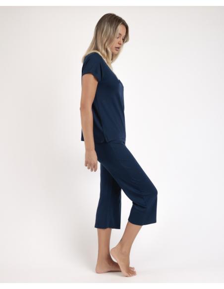 ADMAS Pijama Manga Corta Trip para Mujer