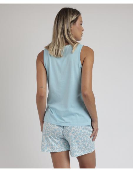 ADMAS CLASSIC Pijama Sin Mangas Spring Leaves para Mujer