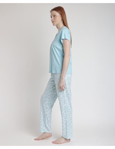 ADMAS CLASSIC Pijama Manga Corta Spring Leaves para Mujer