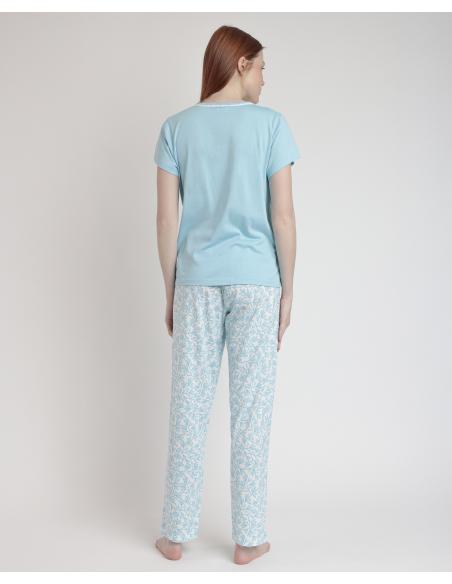 ADMAS CLASSIC Pijama Manga Corta Spring Leaves para Mujer