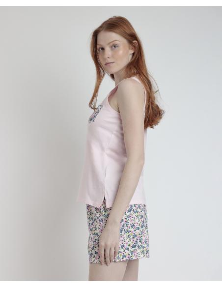 ADMAS Pijama Sin Mangas Sweet Garden para Mujer