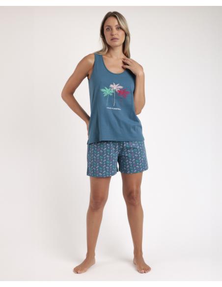 ADMAS Pijama Sin Mangas Have A Good Day para Mujer