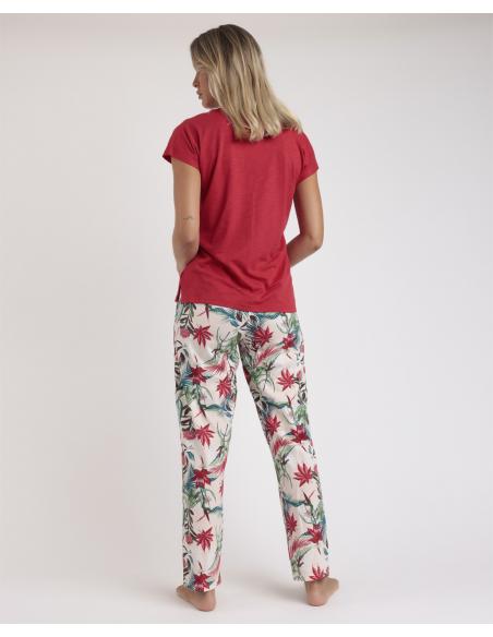 ADMAS GARDEN Pijama Manga Caída Tropical Spirit para Mujer