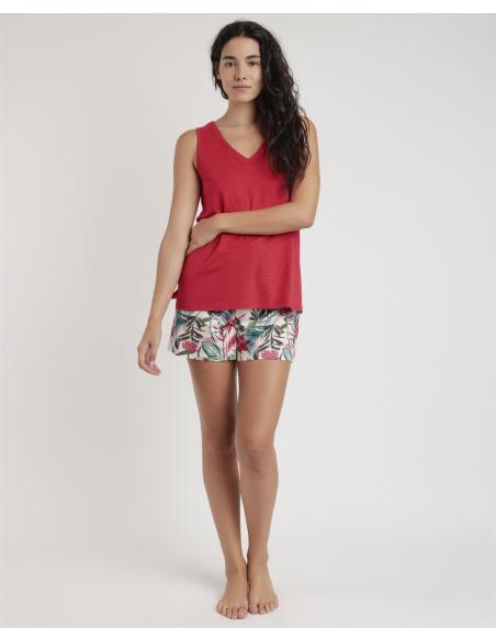 ADMAS GARDEN Pijama Sin Mangas Tropical Spirit para Mujer