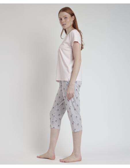 ADMAS Pijama Manga Caída Beach Life para Mujer