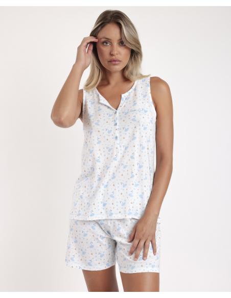 ADMAS Pijama Sin Mangas Dancing With Swans para Mujer