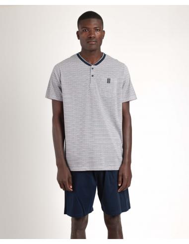 ADMAS CLASSIC Pijama Manga Corta Espiga para Hombre