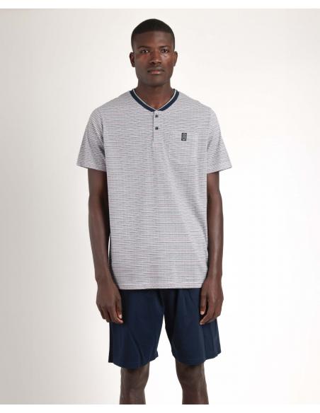 ADMAS CLASSIC Pijama Manga Corta Espiga para Hombre