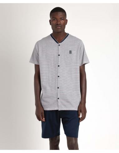ADMAS CLASSIC Pijama Abierto Manga Corta Espiga para Hombre