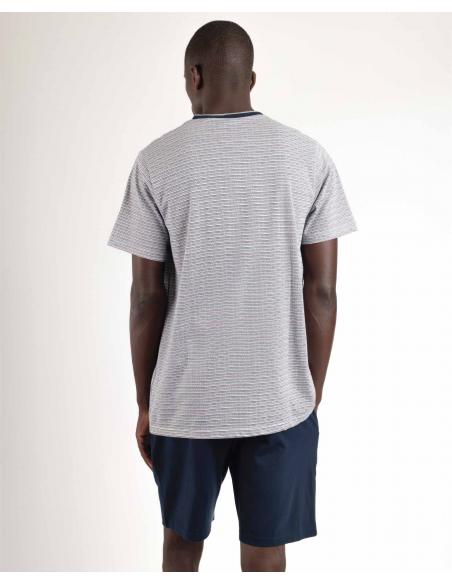 ADMAS CLASSIC Pijama Abierto Manga Corta Espiga para Hombre