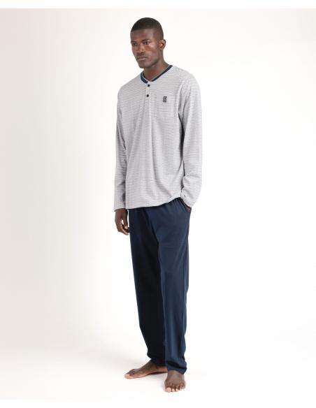 ADMAS CLASSIC Pijama Manga Larga Espiga para Hombre