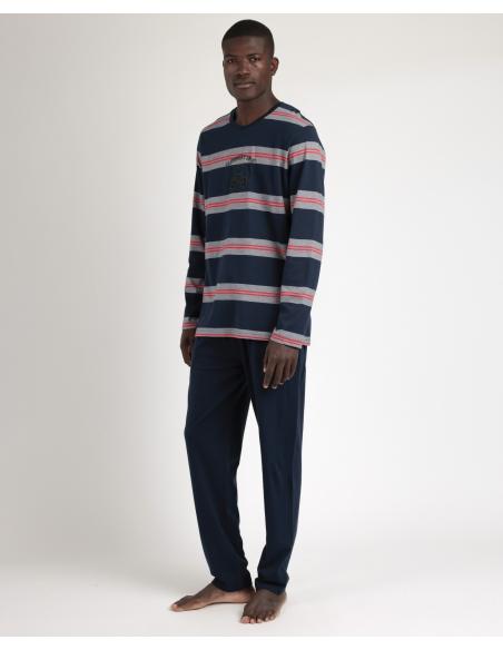 ADMAS Pijama Manga Larga Summertime para Hombre