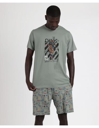 ADMAS Pijama Manga Corta Skate para Hombre