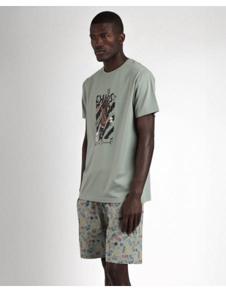 ADMAS Pijama Manga Corta Skate para Hombre
