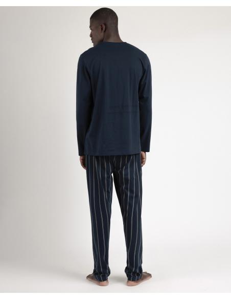 ADMAS Pijama Manga Larga Navy Collection para Hombre