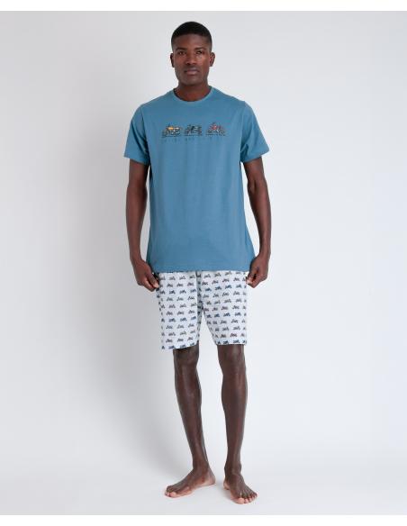 DIVER Pijama Manga Corta Generals para Hombre