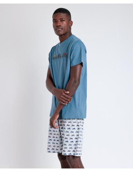 DIVER Pijama Manga Corta Generals para Hombre