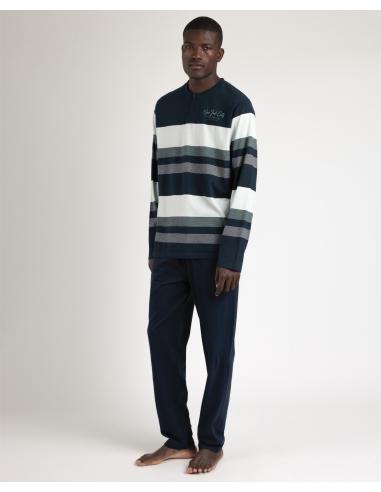 ADMAS Pijama Manga Larga New York City para Hombre