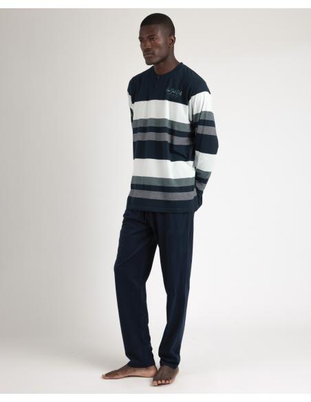 ADMAS Pijama Manga Larga New York City para Hombre