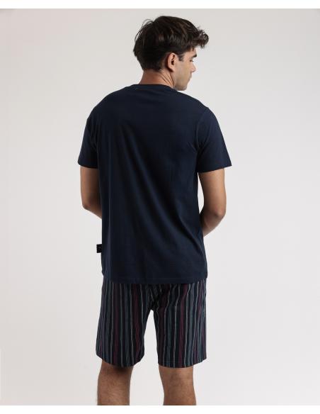 STAY AT HOME Pijama Manga Corta Creative And Not Serious para Hombre