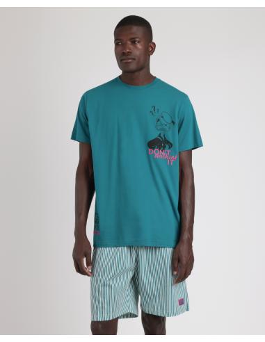 DISNEY Pijama Manga Corta Overthink It para Hombre