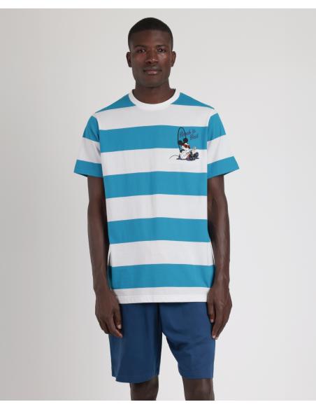 DISNEY Pijama Manga Corta Ride The Wave para Hombre