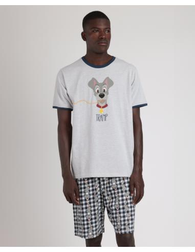 DISNEY Pijama Manga Corta Lady And The Tramp para Hombre