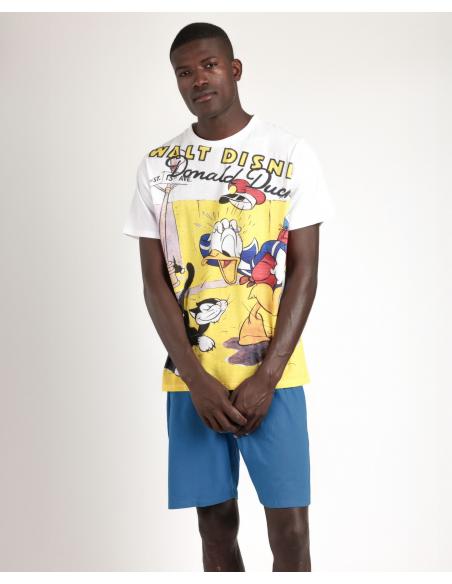 DISNEY Pijama Manga Corta Donald Vintage para Hombre