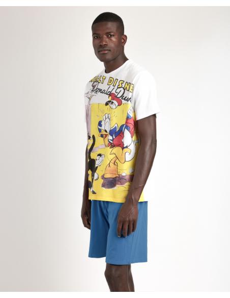 DISNEY Pijama Manga Corta Donald Vintage para Hombre